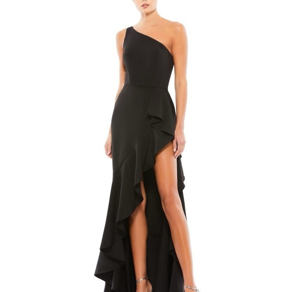 NWT Mac Duggal Elegant Black One-Shoulder Gown - Picture 3 of 6